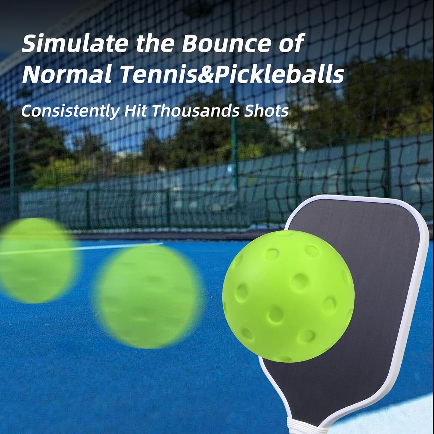 Foam Pickleball Balls, Silent Foam Balls for Tennis and Pickleballs Practice, Indoor Pickleball Ball Outdoor for Noise Reducing, 4 Pack